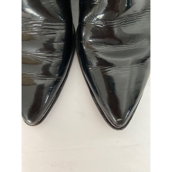 Marc Fisher Boots Patent Leather Black Chelsea Ankle Yommi Pointed Toe Size 7. - Picture 3 of 10